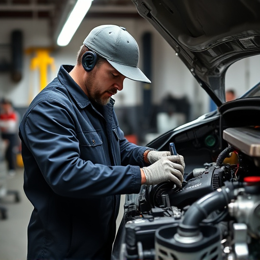 auto technician working