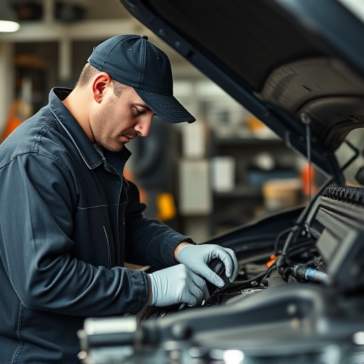 auto technician working