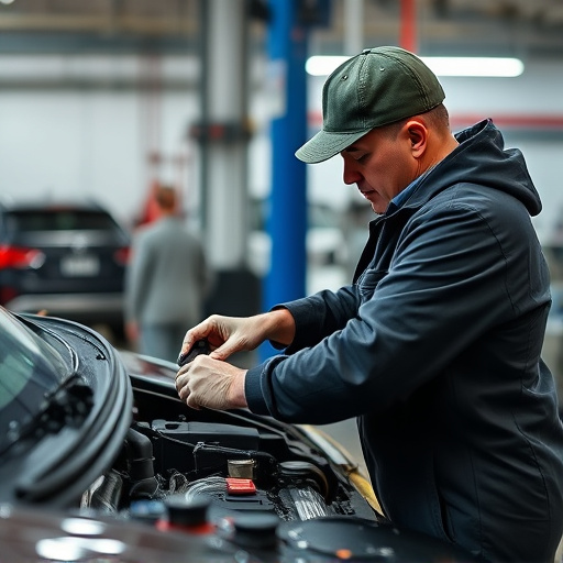 auto technician working