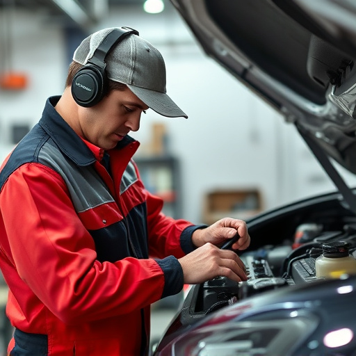 auto technician working