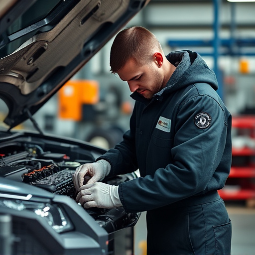 auto technician working