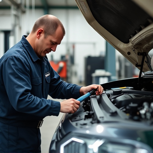 auto technician working