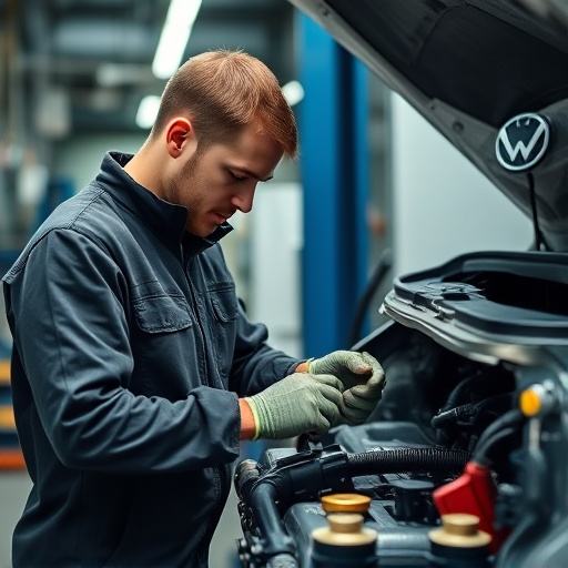 auto technician working