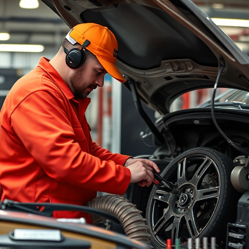 auto technician working