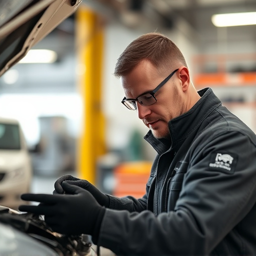 auto technician working
