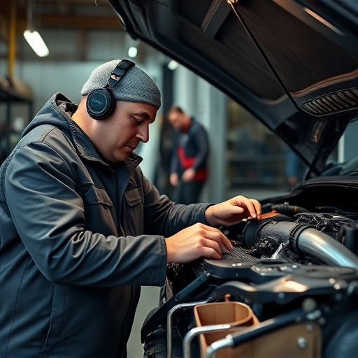 auto technician working