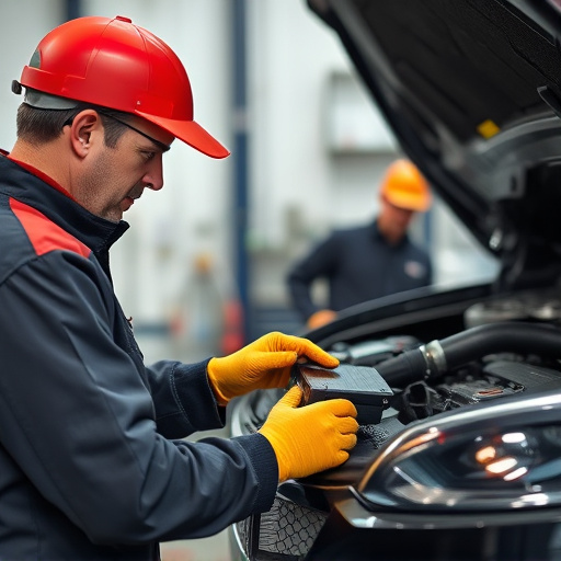 auto technician working