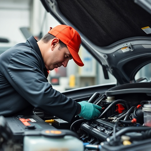 auto technician working