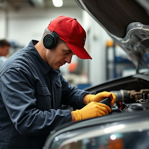 auto technician working