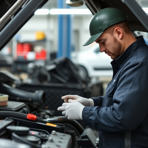 auto technician working