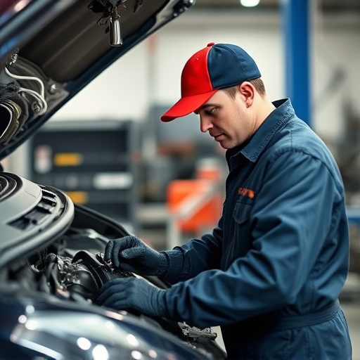 auto technician working