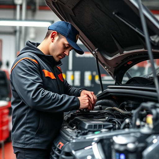 auto technician working