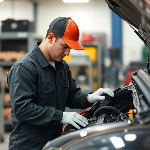 auto technician working