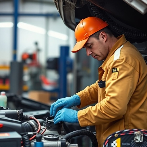 auto technician working