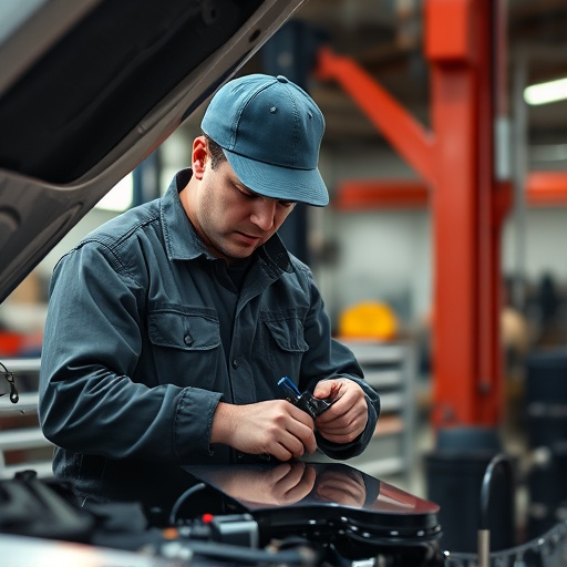 auto technician working