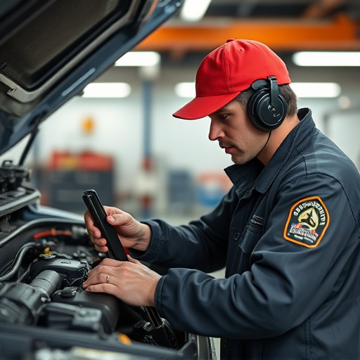 auto technician working