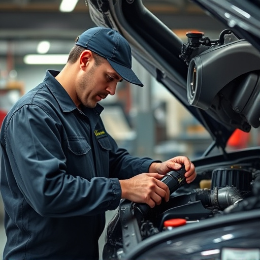 auto technician working