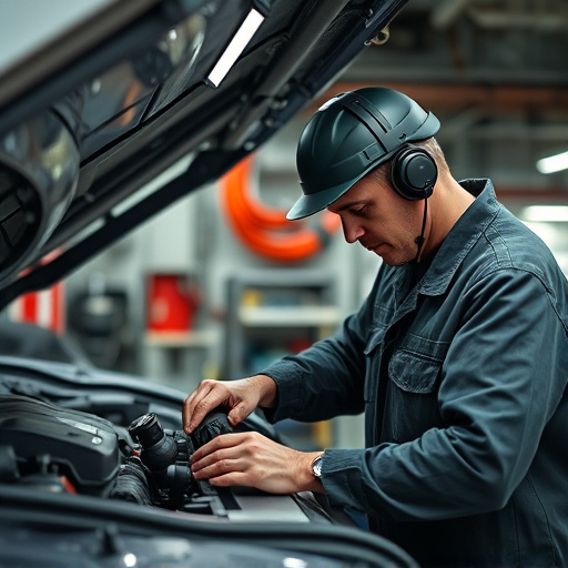 auto technician working