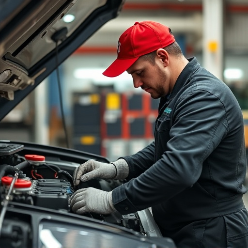 auto technician working