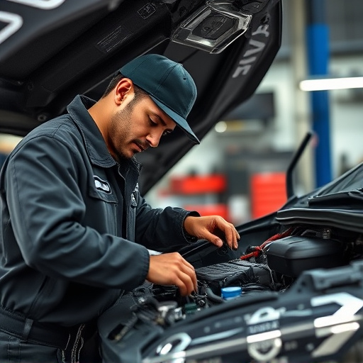 auto technician working