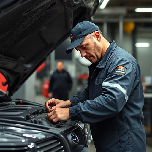 auto technician working