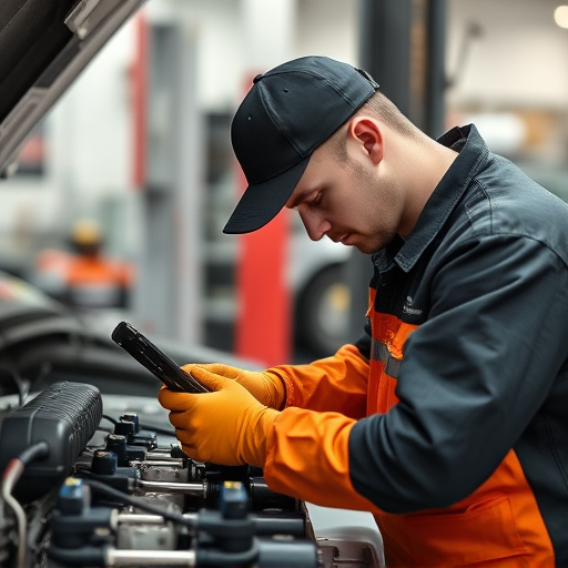 auto technician working