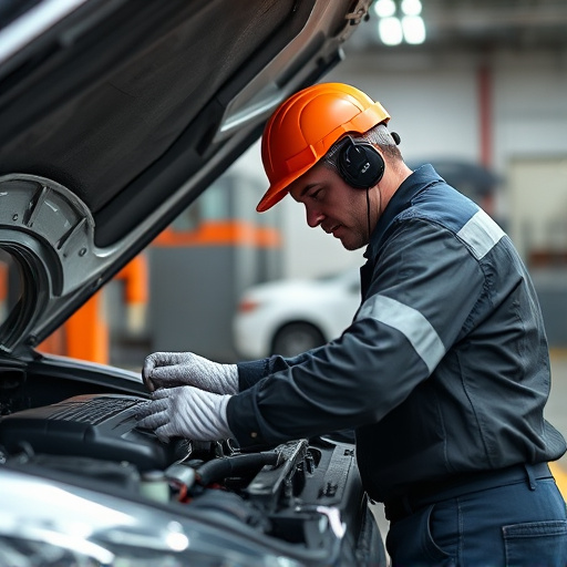 auto technician working