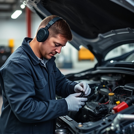 auto technician working
