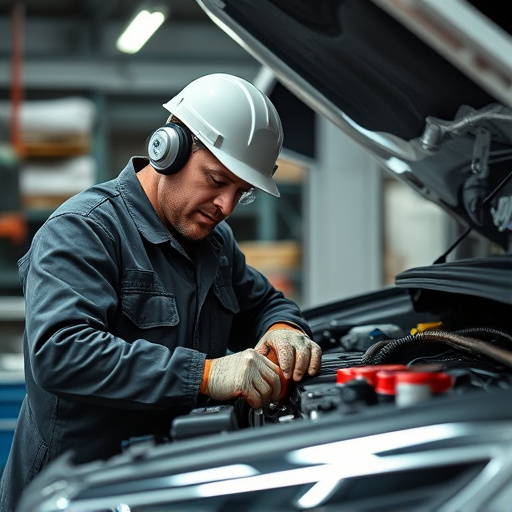 auto technician working