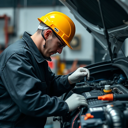 auto technician working