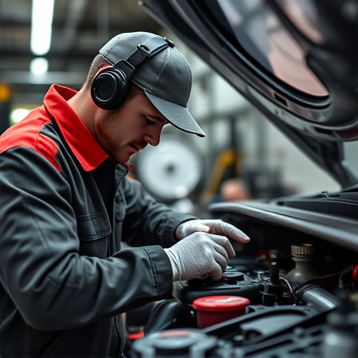 auto technician working