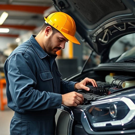 auto technician working