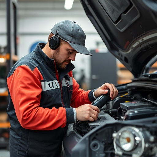 auto technician working