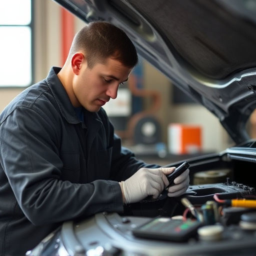 auto technician working