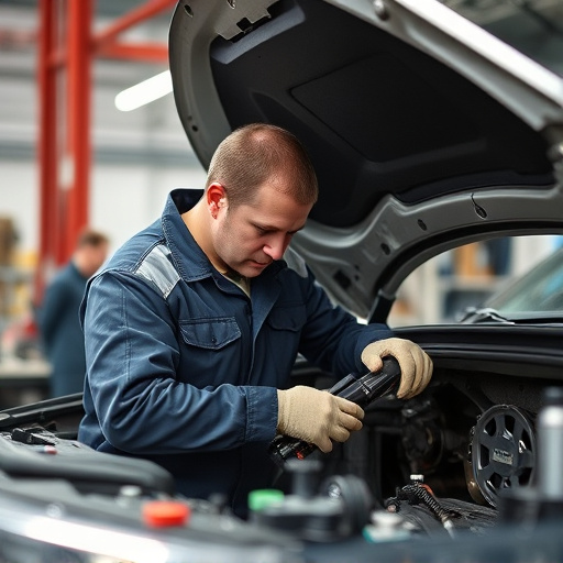 auto technician working