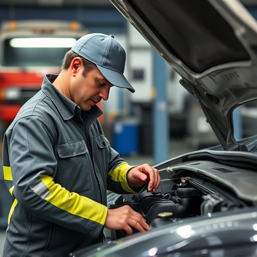 auto technician working