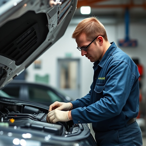 auto technician working