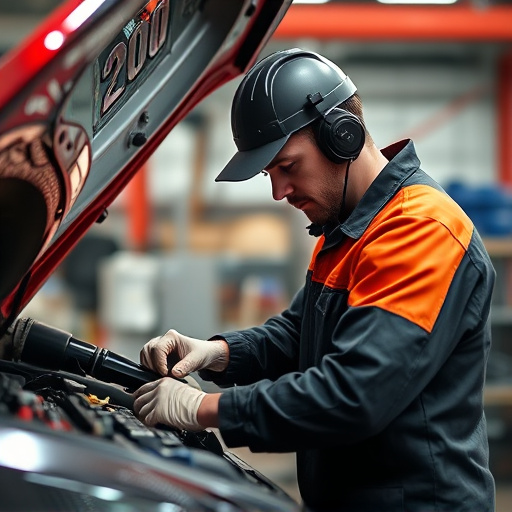 auto technician working