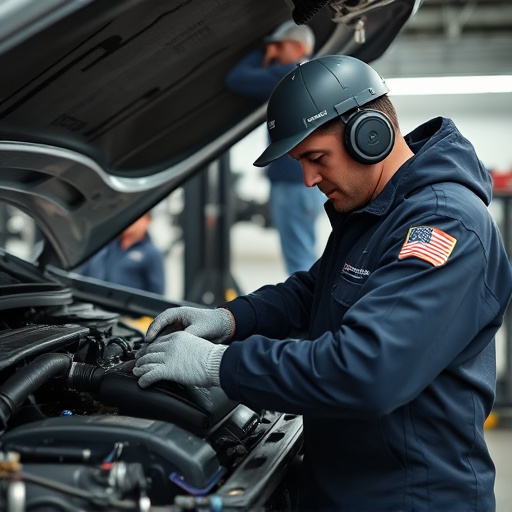 auto technician working