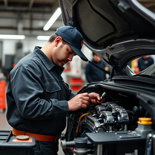 auto technician working