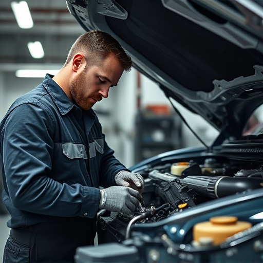 auto technician working