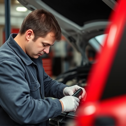 auto technician working