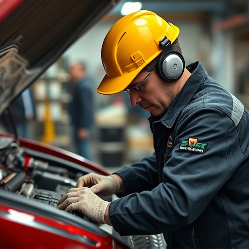 auto technician working