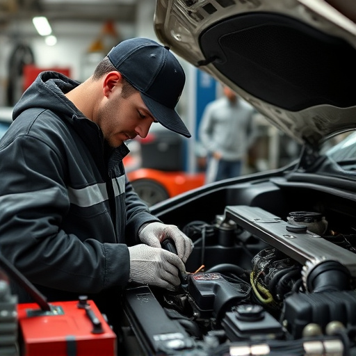 auto technician working
