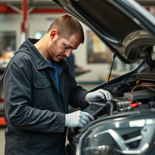 auto technician working