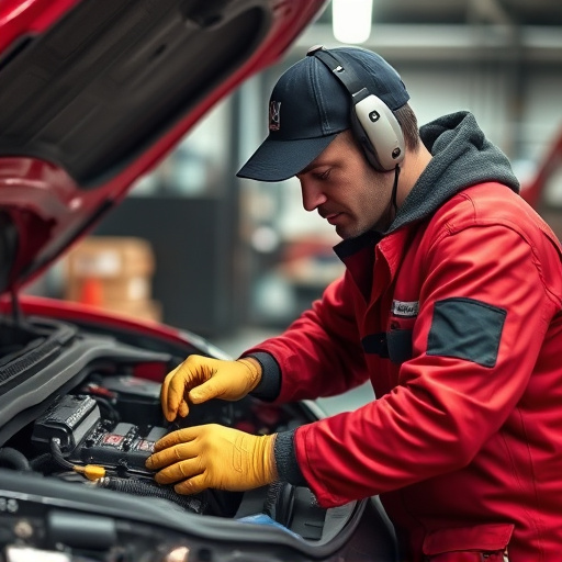 auto technician working
