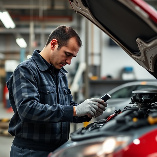 auto technician working