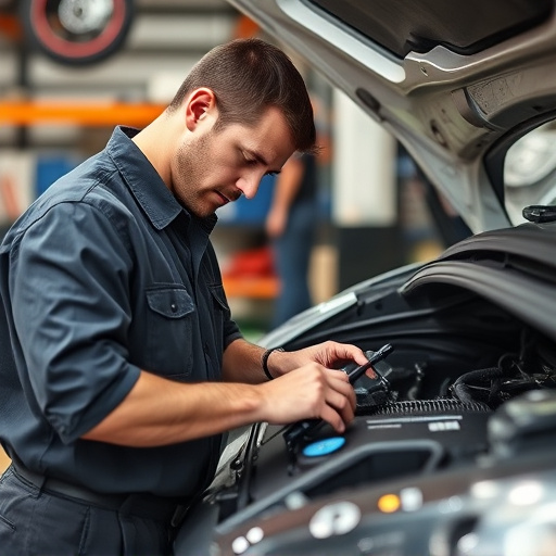 auto technician working