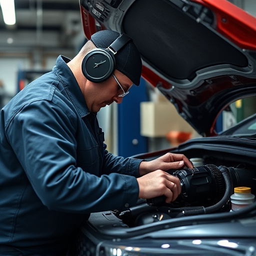 auto technician working