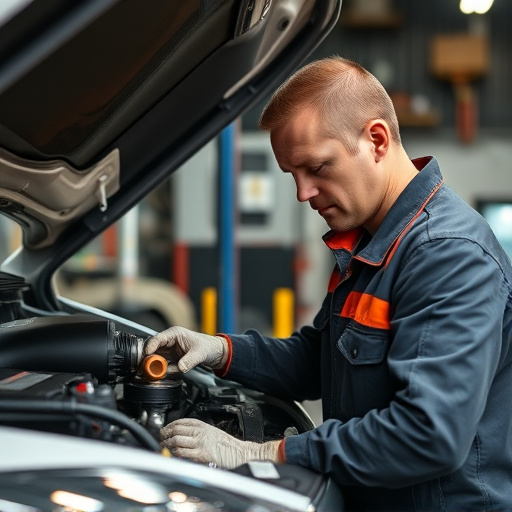 auto technician working